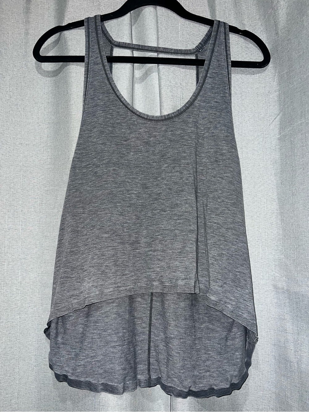 Lululemon Gray Racerback High Low Flowy Workout Tank Top